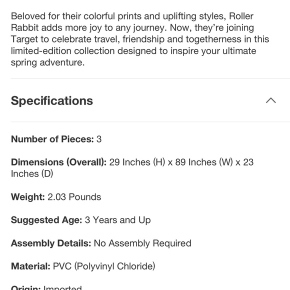 NIB 3pc Vacation Inflatable Volleyball Pool Set Roller Rabbit x Target - Picture 5 of 5